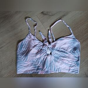 Victoria's Secret Pink and Blue Ruffle Top